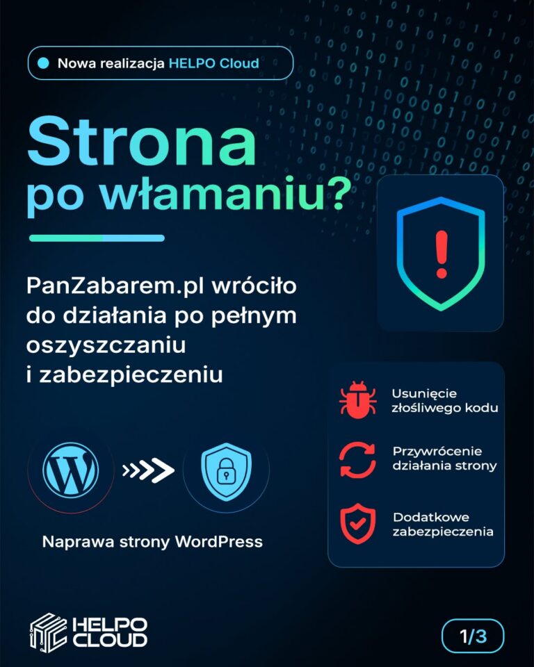 Czyszczenie zainfekowanej strony WordPress malware włamanie