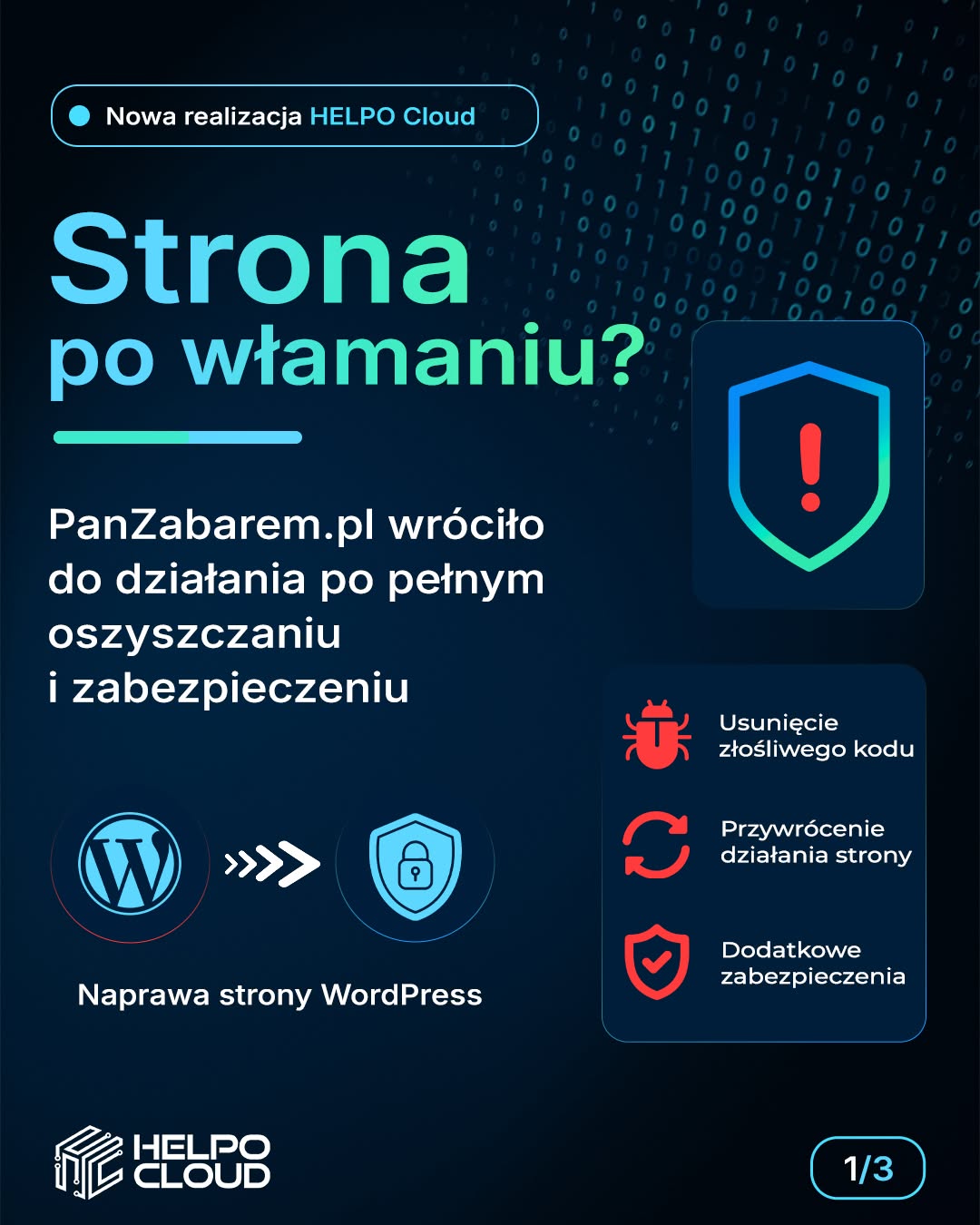 Czyszczenie zainfekowanej strony WordPress malware włamanie